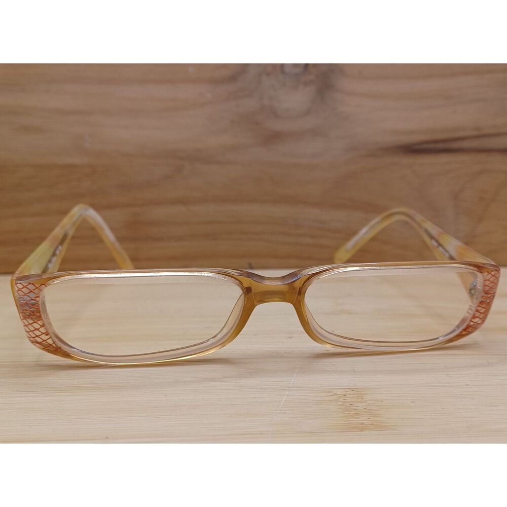 Mario Galbatti MG96 Brown with Amber Design Eyeglass 52-15-135 Frames